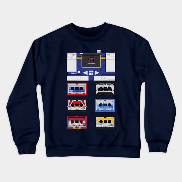 Schematic Design for Soundwave and Cassettes Crewneck Sweatshirt by Draconis130